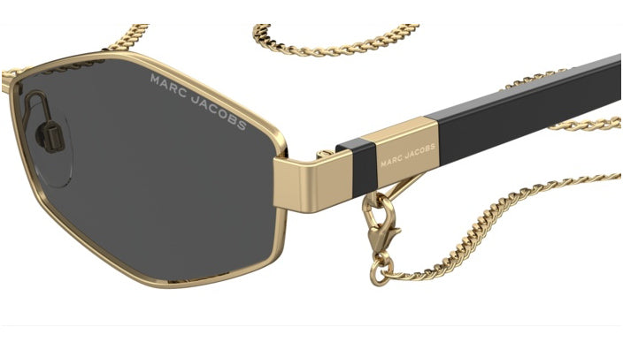 Marc Jacobs MARC 496/S J5G-IR Or - vue latérale rapprochée, détail de branche et de chaîne