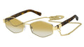 Marc Jacobs MARC 496/S LPE-06 Or jaune - vue trois-quarts principale, avec chaîne