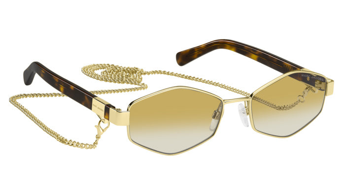 Marc Jacobs MARC 496/S LPE-06 Or jaune - autre vue trois-quarts, avec chaîne