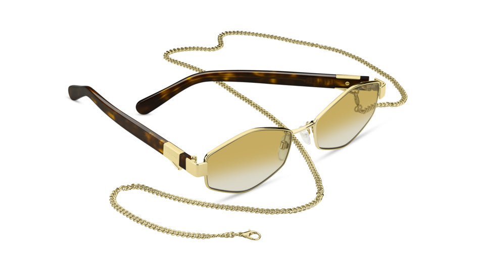 Marc Jacobs MARC 496/S LPE-06 Or jaune - vue du dessus avec chaîne