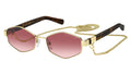 Marc Jacobs MARC 496/S NOA-3X Or bordeaux - vue trois-quarts principale, avec chaîne