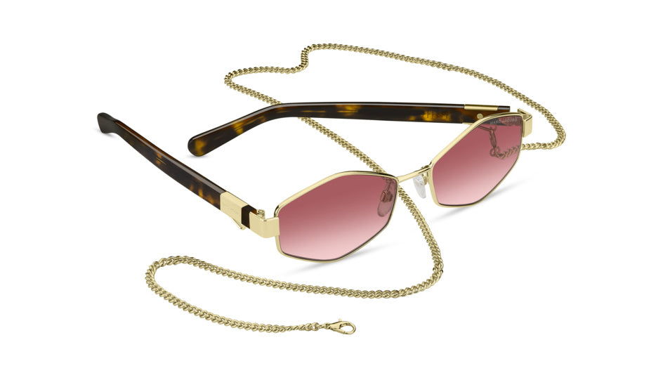 Marc Jacobs MARC 496/S NOA-3X Or bordeaux - vue du dessus avec chaîne