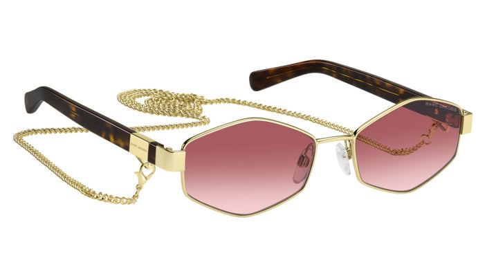 Marc Jacobs MARC 496/S NOA-3X Or bordeaux - autre vue trois-quarts, avec chaîne
