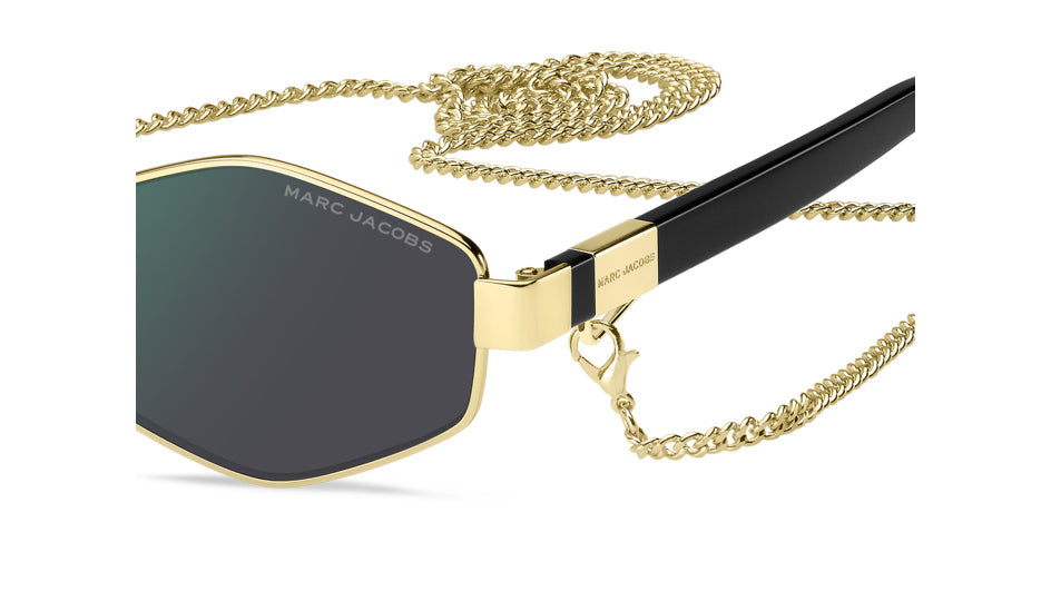 Marc Jacobs MARC 496/S PEF-MT Or vert - vue latérale rapprochée, détail de branche et de chaîne