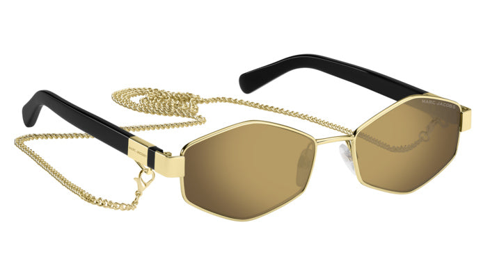 Marc Jacobs MARC 496/S RHL-VP Or noir - autre vue trois-quarts, avec chaîne