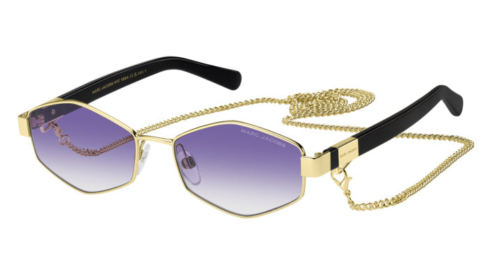 Marc Jacobs MARC 496/S S9E-DG Or violet - vue trois-quarts principale, avec chaîne