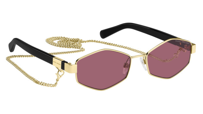 Marc Jacobs MARC 496/S Y11-VC Or rouge - autre vue trois-quarts, avec chaîne