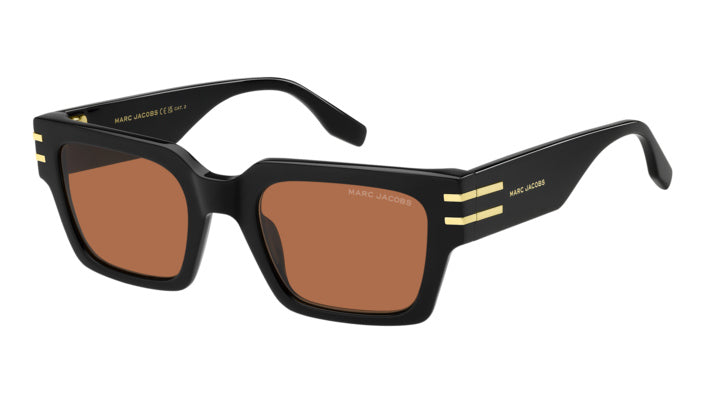 Marc Jacobs MARC 787/S 8LZ-W7 Noir orange - vue trois-quarts principale