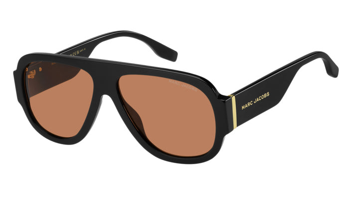 Marc Jacobs MARC 843/S 8LZ-W7 Noir orange - vue trois-quarts principale