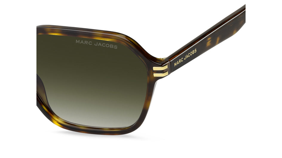 Marc Jacobs MARC 907/S 086-9K Havane marron - vue latérale rapprochée, détail de branche