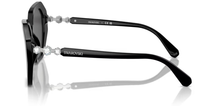 Lunettes de soleil Swarovski SK6017 100187 Noir - vue de côté