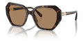 Lunettes de soleil Swarovski SK6017 1002M4 Havane foncé - vue trois-quarts
