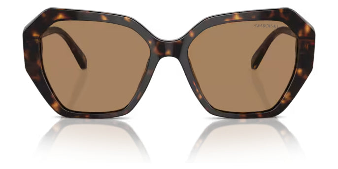 Lunettes de soleil Swarovski SK6017 1002M4 Havane foncé - vue de face