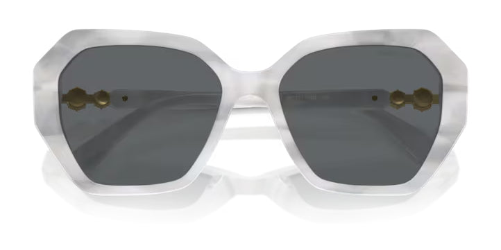 Lunettes de soleil Swarovski SK6017 104287 Blanc - vue de face, branches repliées