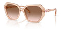 Lunettes de soleil Swarovski SK6017 106313 Beige transparent - vue trois-quarts