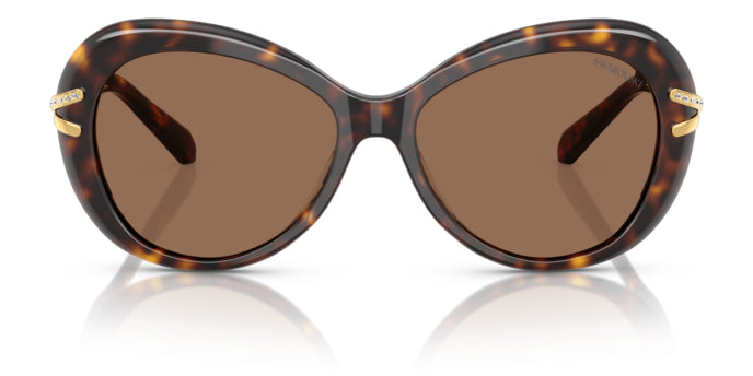 Lunettes de soleil Swarovski SK6026 100273 Havane - vue de face