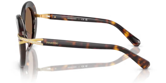 Lunettes de soleil Swarovski SK6026 100273 Havane - vue de côté