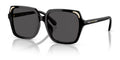 Lunettes de soleil Swarovski SK6034D 100187 Noir - vue trois-quarts