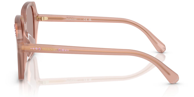 Lunettes de soleil Swarovski SK6034D 10257N Rose laiteux - vue de côté