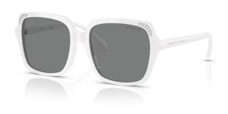 Lunettes de soleil Swarovski SK6034D 105087 Blanc - vue trois-quarts
