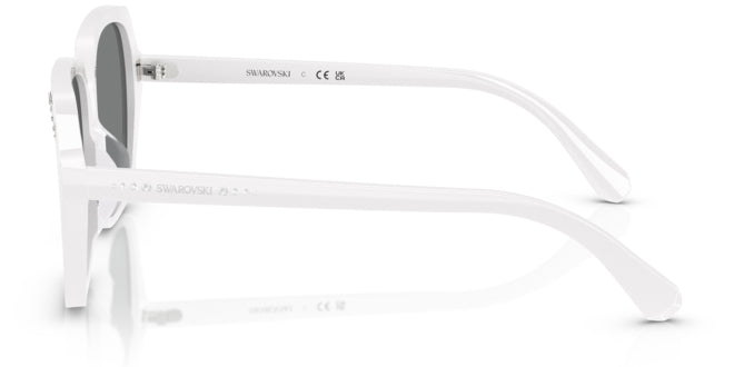 Lunettes de soleil Swarovski SK6034D 105087 Blanc - vue de côté