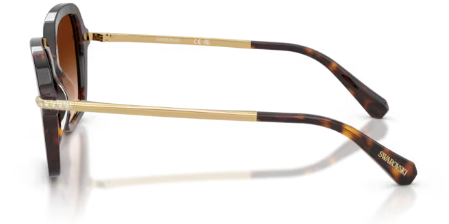 Lunettes de soleil Swarovski SK6040 100274 Havane - vue de côté