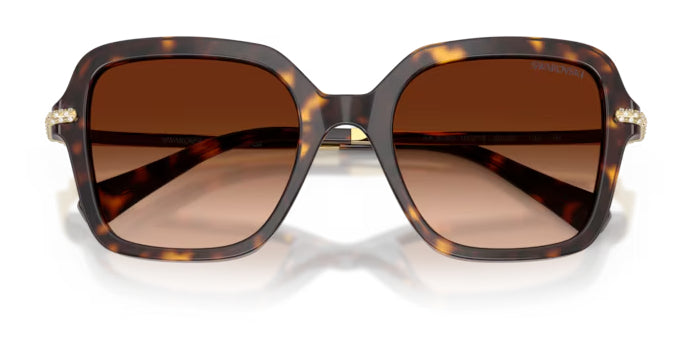 Lunettes de soleil Swarovski SK6040 100274 Havane - vue de face, branches repliées