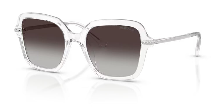 Lunettes de soleil Swarovski SK6040 10278G Transparent - vue trois-quarts