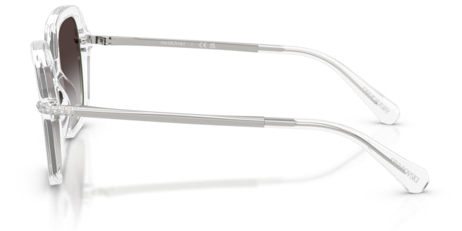 Lunettes de soleil Swarovski SK6040 10278G Transparent - vue de côté