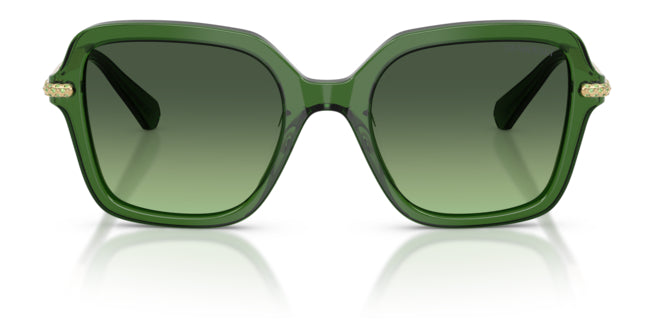 Lunettes de soleil Swarovski SK6040 10812A Vert foncé transparent - vue de face