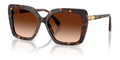 Lunettes de soleil Swarovski SK6049 100274 Havane - vue trois-quarts