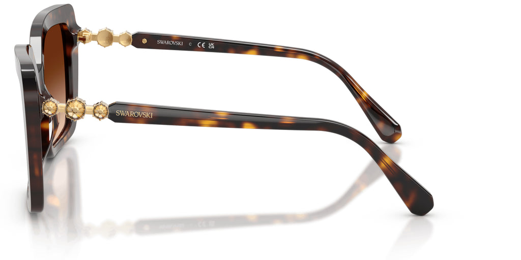 Lunettes de soleil Swarovski SK6049 100274 Havane - vue de côté