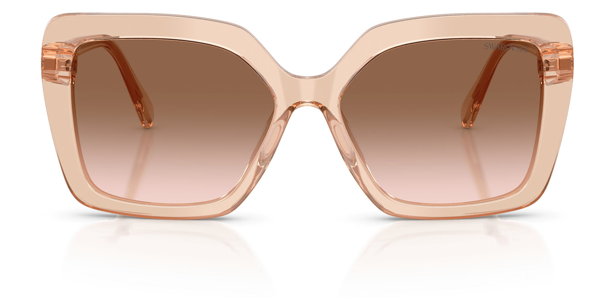 Lunettes de soleil Swarovski SK6049 106313 Beige transparent - vue de face