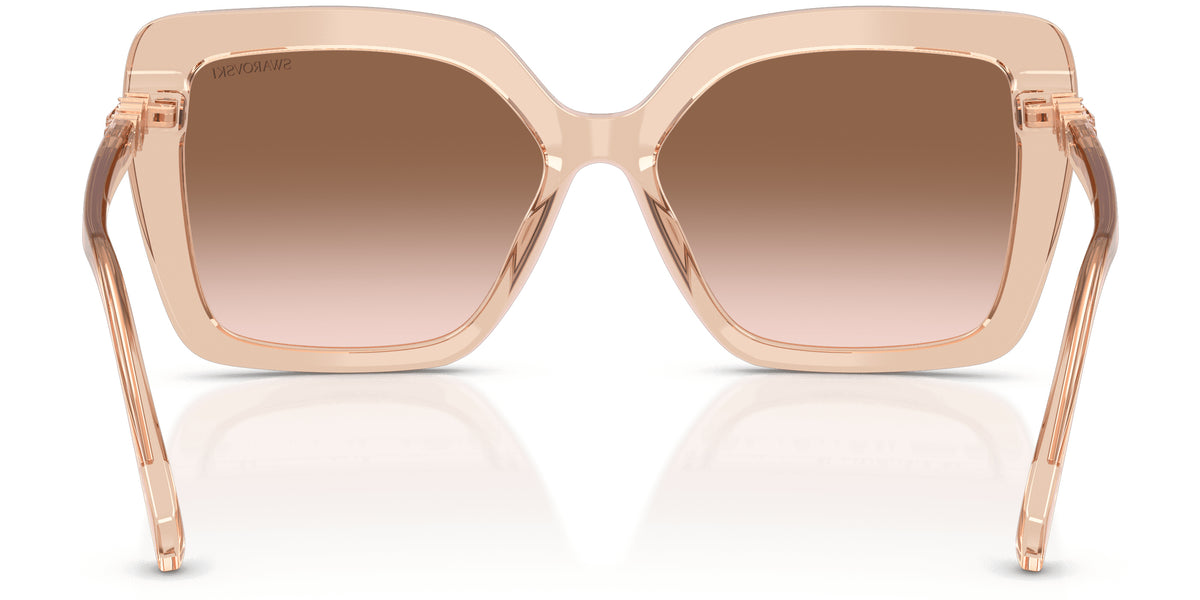 Lunettes de soleil Swarovski SK6049 106313 Beige transparent - vue arrière