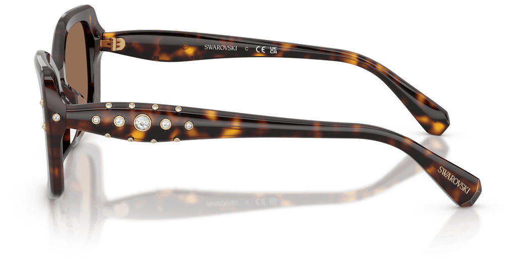 Lunettes de soleil Swarovski SK6058U 100273 Havane - vue de côté