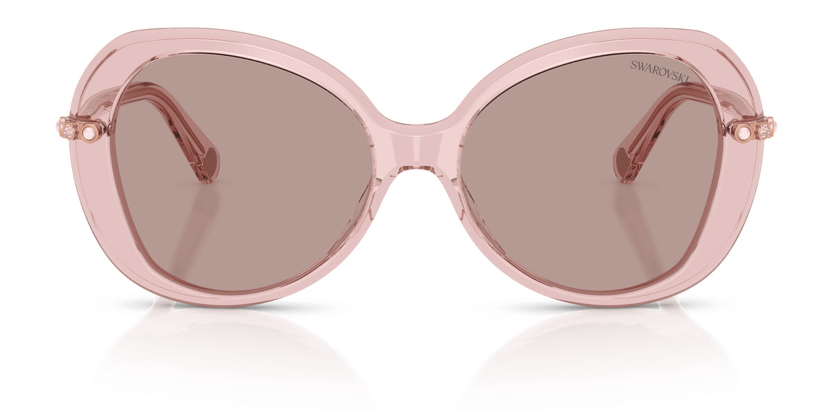 Lunettes de soleil Swarovski SK6059 1070P5 Rose transparent - vue de face
