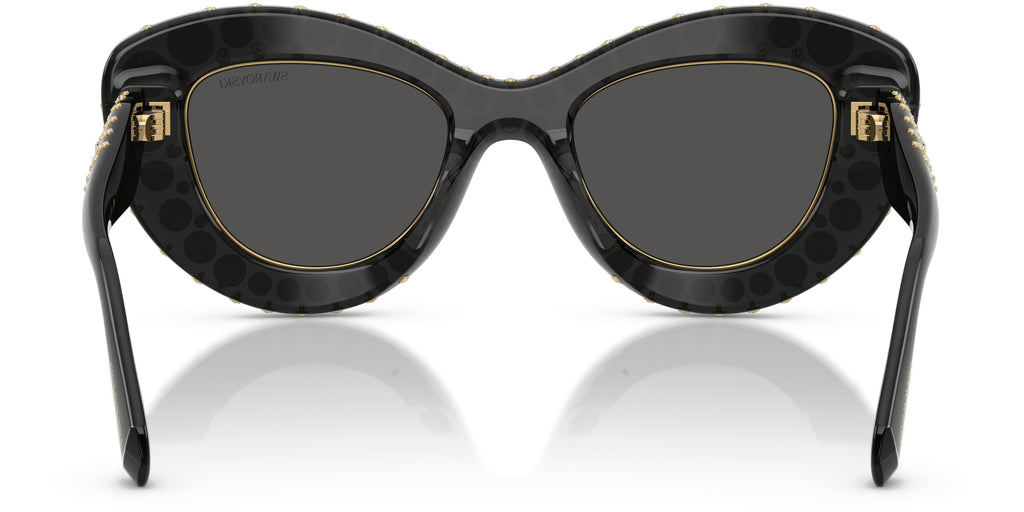 Lunettes de soleil Swarovski SK6060 110487 Gris foncé transparent - vue arrière