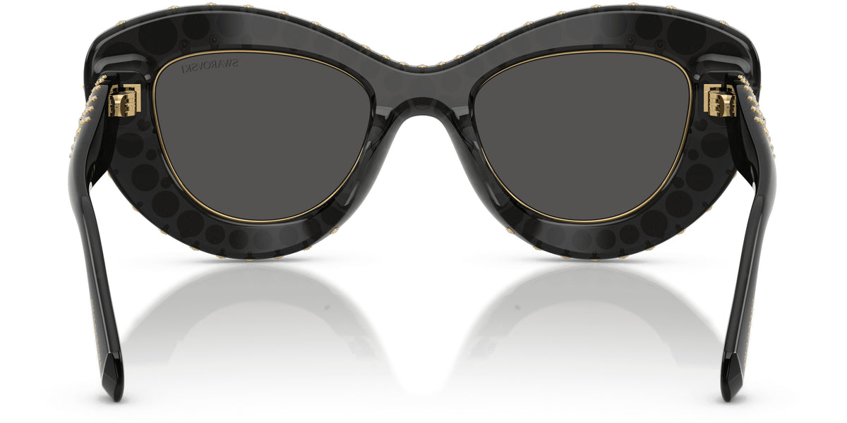Lunettes de soleil Swarovski SK6060 110487 Gris foncé transparent - vue arrière