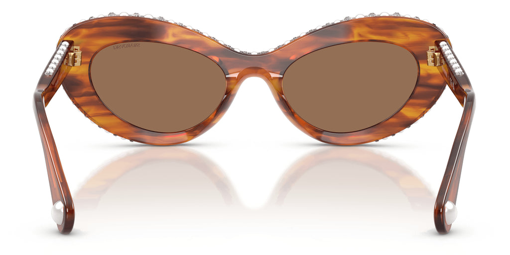 Lunettes de soleil Swarovski SK6061U 109173 Havane rayé - vue arrière