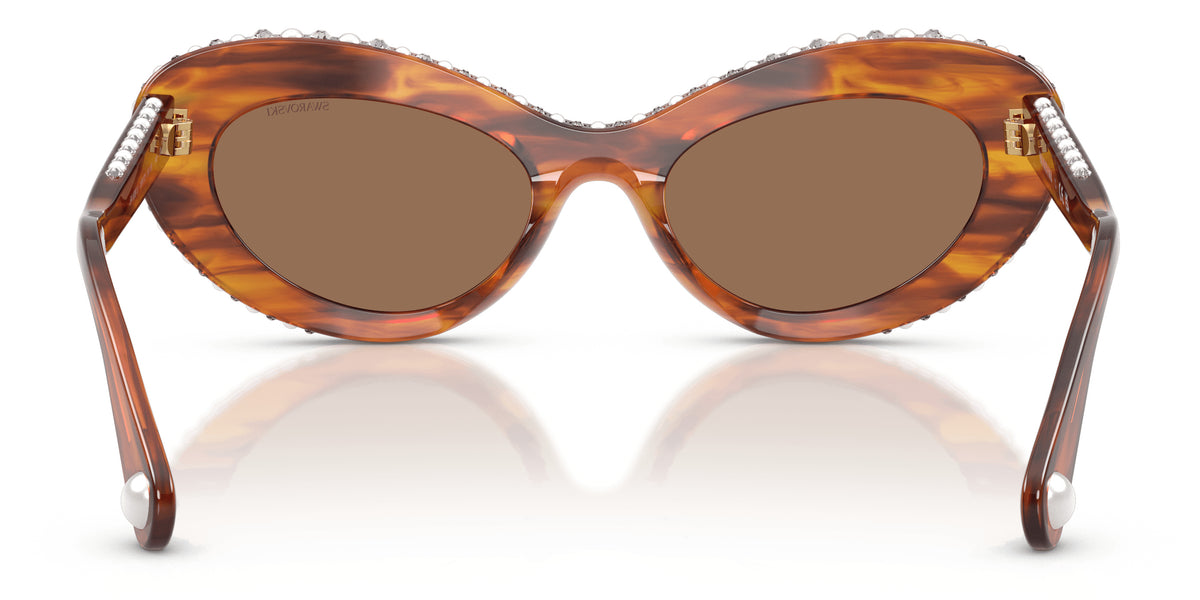 Lunettes de soleil Swarovski SK6061U 109173 Havane rayé - vue arrière