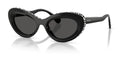 Lunettes de soleil Swarovski SK6061U 110687 Noir - vue trois-quarts
