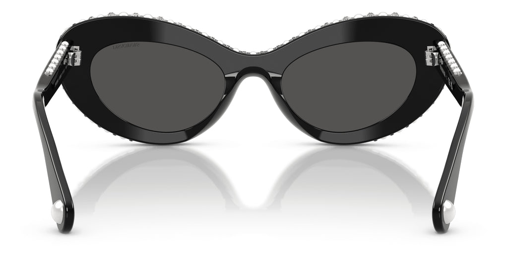 Lunettes de soleil Swarovski SK6061U 110687 Noir - vue arrière