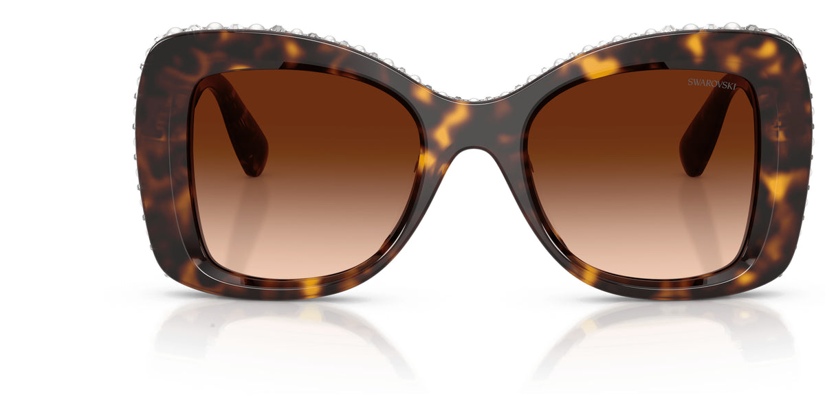 Lunettes de soleil Swarovski SK6062U 109474 Havane - vue de face