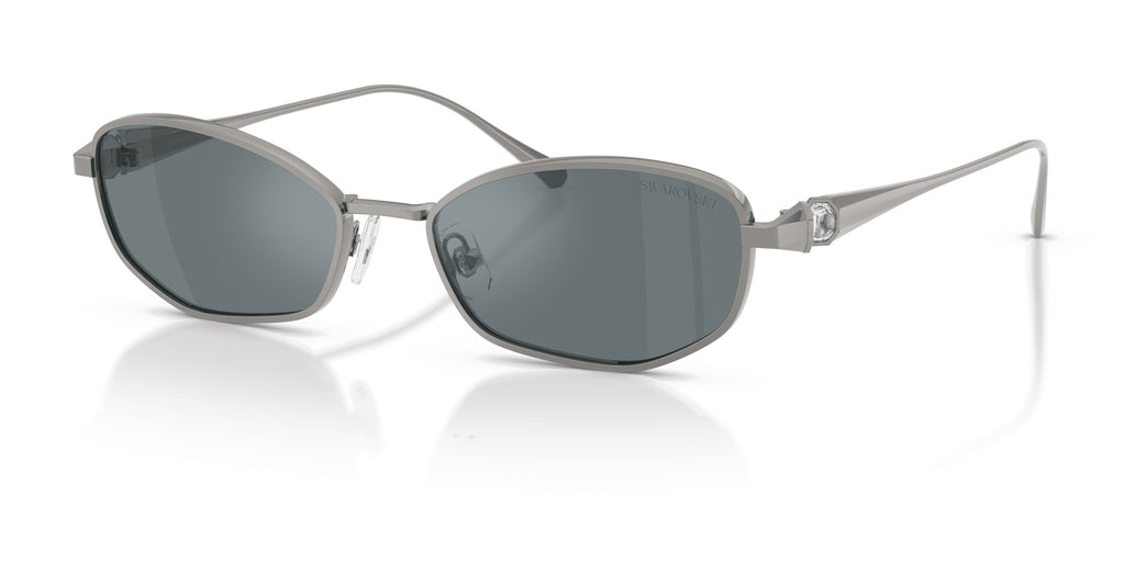 Lunettes de soleil Swarovski SK7042 40096G Gunmetal - vue trois-quarts
