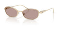 Lunettes de soleil Swarovski SK7042 40467N Or pâle - vue trois-quarts