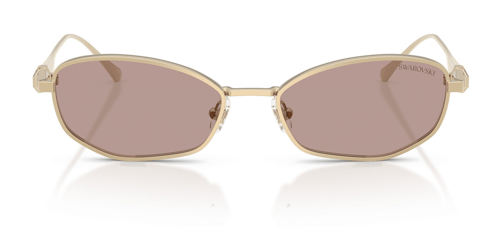 Lunettes de soleil Swarovski SK7042 40467N Or pâle - vue de face