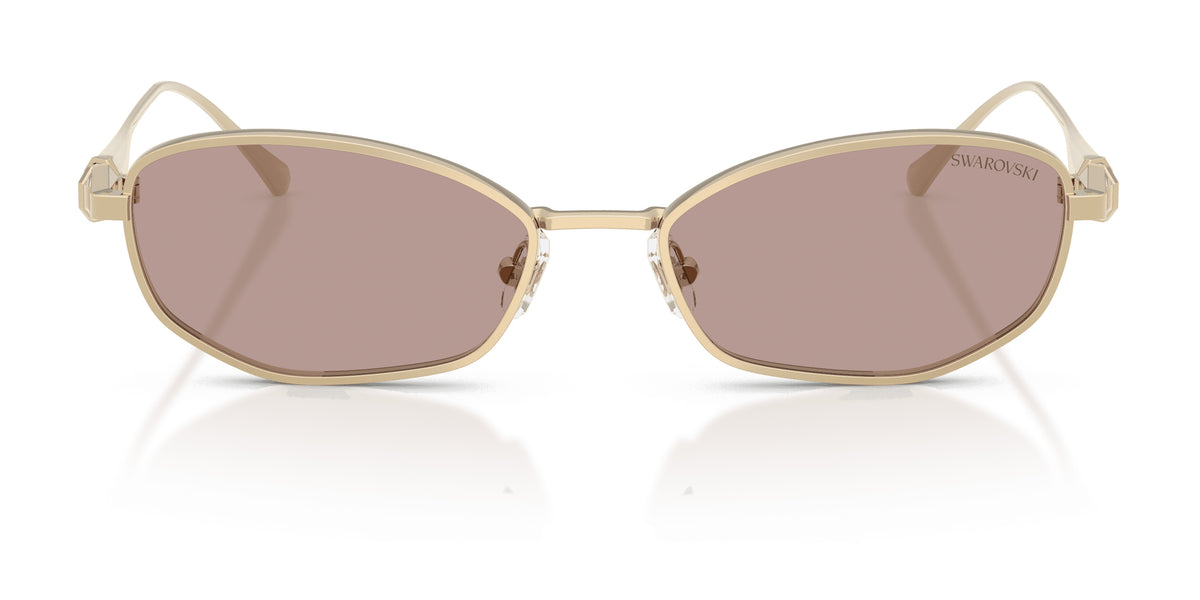 Lunettes de soleil Swarovski SK7042 40467N Or pâle - vue de face