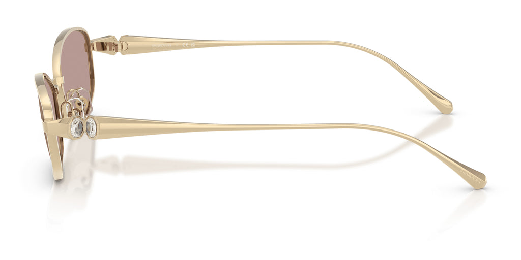 Lunettes de soleil Swarovski SK7042 40467N Or pâle - vue de côté