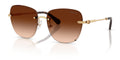 Lunettes de soleil Swarovski SK7043 403774 Or - vue trois-quarts