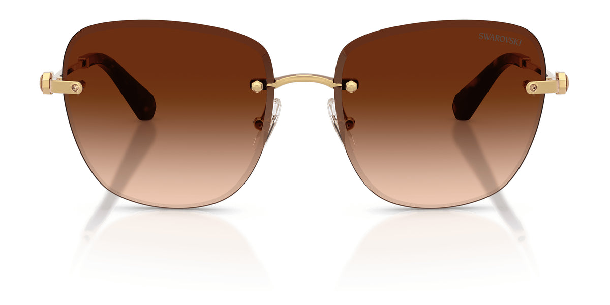 Lunettes de soleil Swarovski SK7043 403774 Or - vue de face